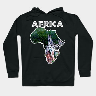 Africa Wildlife Continent Zebra Aloe Hoodie